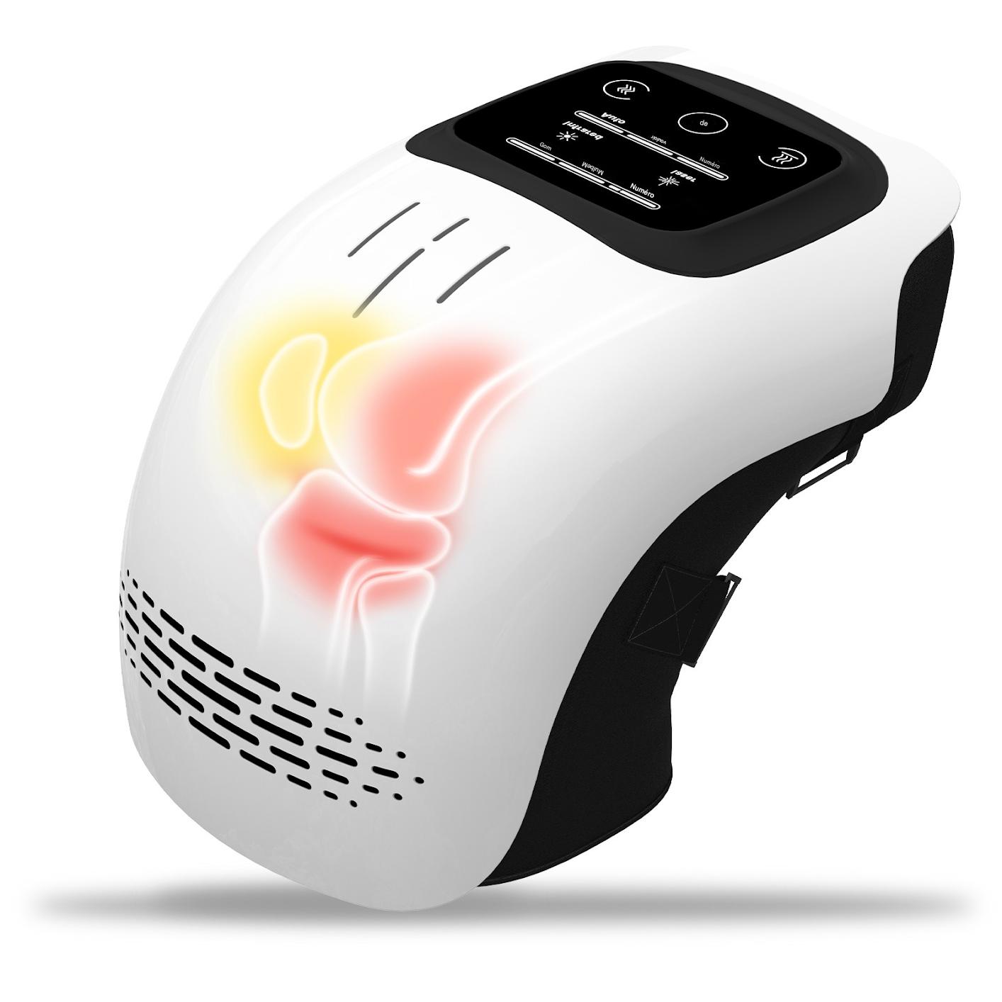 Masseur de Genoux Chauffant - Vibrations et Compression pour Soulagement Articulaire