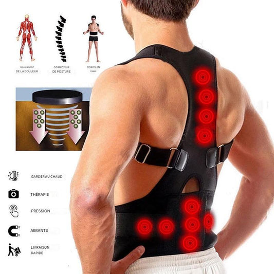 Correcteur de Posture Magnétique - Soutien Dos et Épaules Réglable