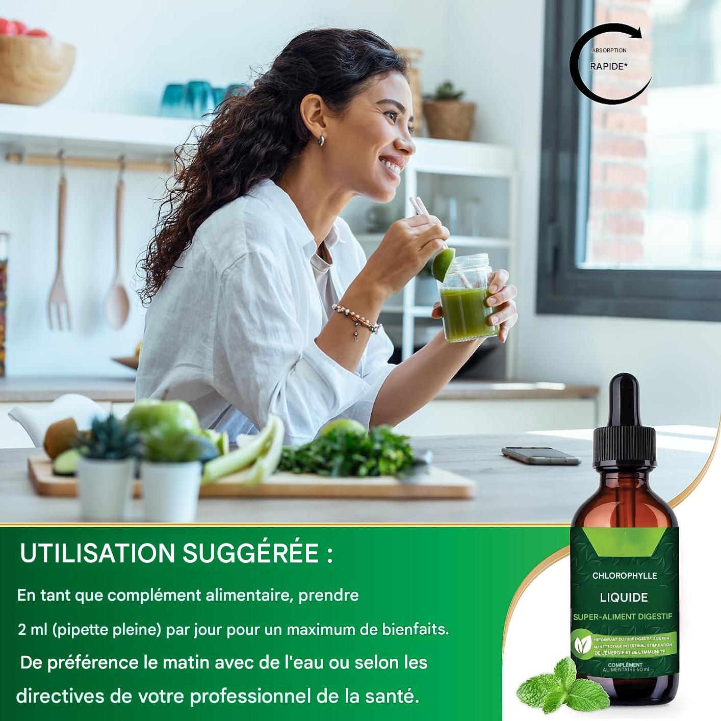 Gouttes liquides - Chlorophylle naturelle 30 ml